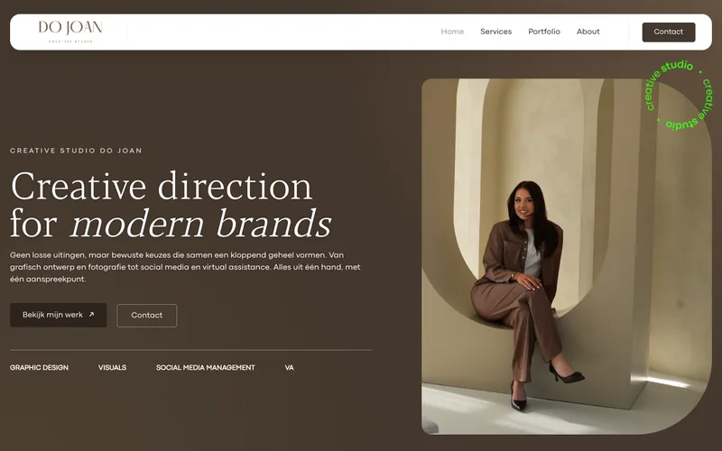 Website Studio Dojoan — creative direction for modern brands